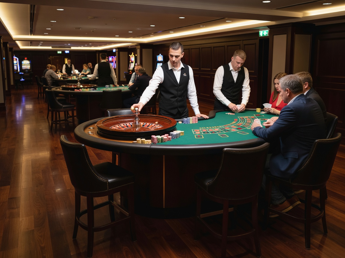 Live-ruletti- ja blackjack-pelipöydät Olympic Park Casino Tallinnassa